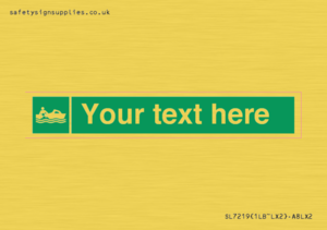 Custom sign safe condition Rescue boat